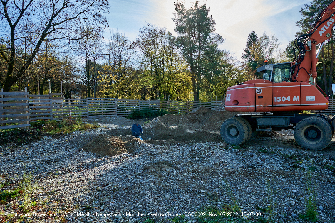 07.11.2022 - Baustelle an der Quiddestraße Haus für Kinder in Neuperlach